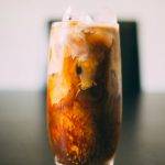 Cold Brew coffee in a glass with milk