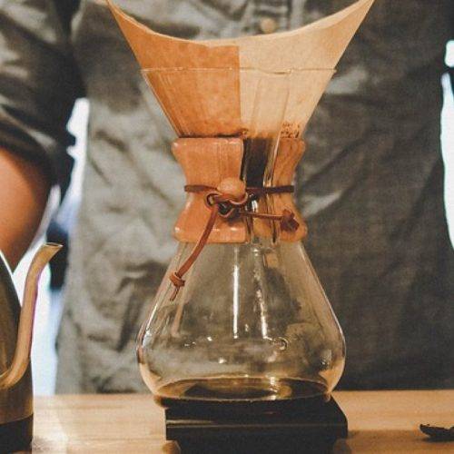 Chemex Coffee maker brewing