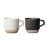 Two kinto ceramic mugs for coffee and tea