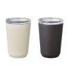 White and brown to go tumblers