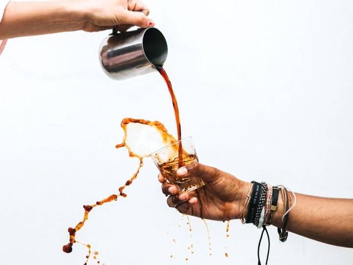 Coffee being splashed